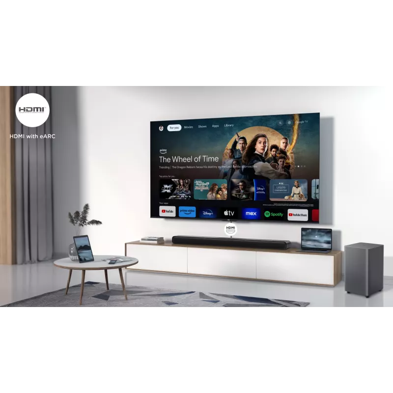 TCL S S55H 2.1 kanālu skaņas josla ar Dolby Atmos, bezvadu zemfrekvences skaļruni un Bluetooth