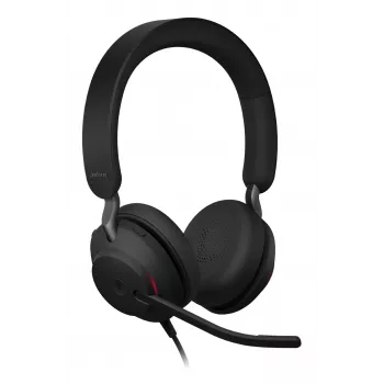 Jabra Evolve2 40 SE Austiņas ar vadu, zvanu/mūzikai, USB Type-C / USB Type-A, melnas