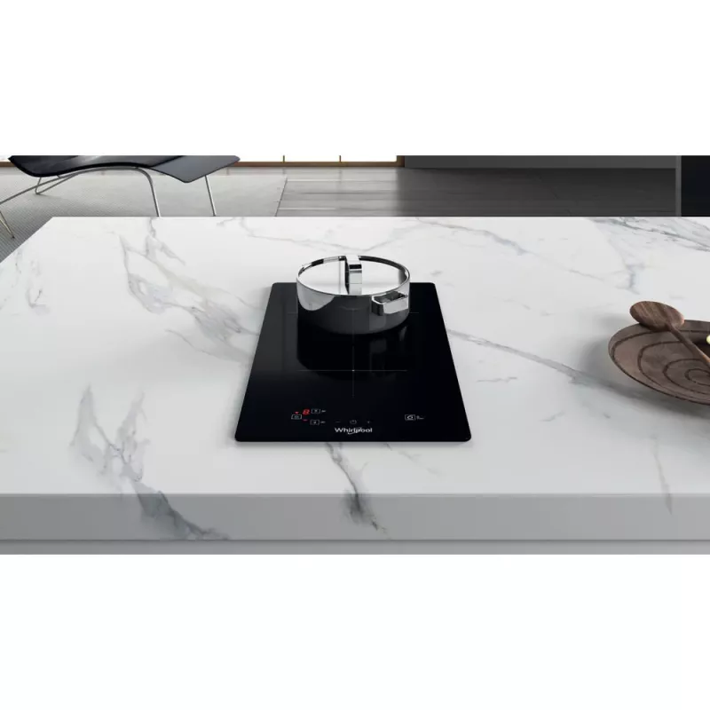 Whirlpool WS Q0530 NE Melna Iebūvējamā 28 cm Zonas Indukcijas Plīts 2 Zonas