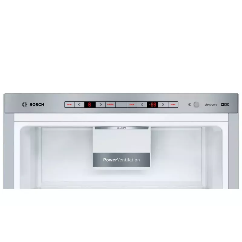 Ledusskapis-salvētava Bosch Serie 6 KGE49AICA, brīvstāvošs, nerūsējošais tērauds, 419 L (302 L ledusskapis / 117 L saldētava), A-augstums 2010 mm