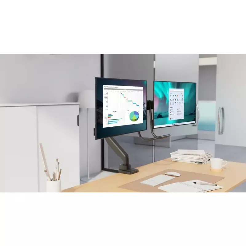 Divu monitoru roka Kensington SmartFit K58272WW Clamp/Grommet 18kg