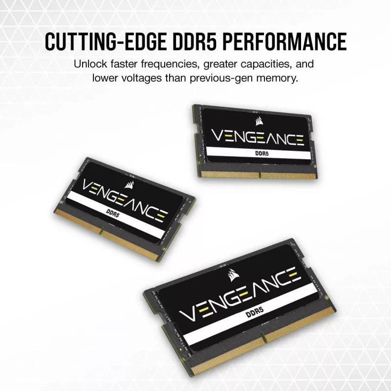 CORSAIR Vengeance 32GB DDR5 SoDIMM (2x16GB) 5600MHz CL48 1.1V