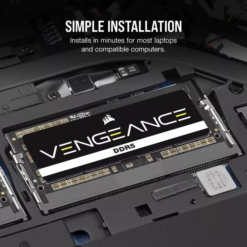 CORSAIR Vengeance 32GB DDR5 SoDIMM (2x16GB) 5600MHz CL48 1.1V