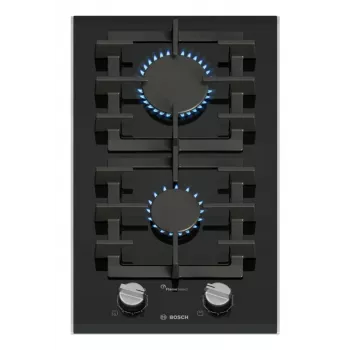 Bosch Serie 8 PRB3A6I40 iebūvējamā gāzes plīts virsma, melna, 30 cm, 2 zonas