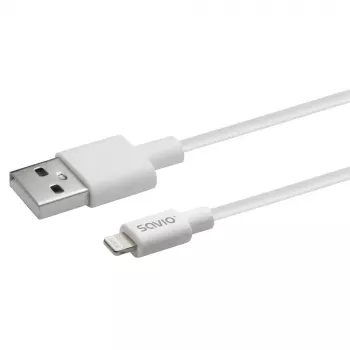 USB kabelis Savio CL-192 1m USB A USB 2.0 Balts
