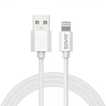 USB kabelis Savio CL-192 1m USB A USB 2.0 Balts