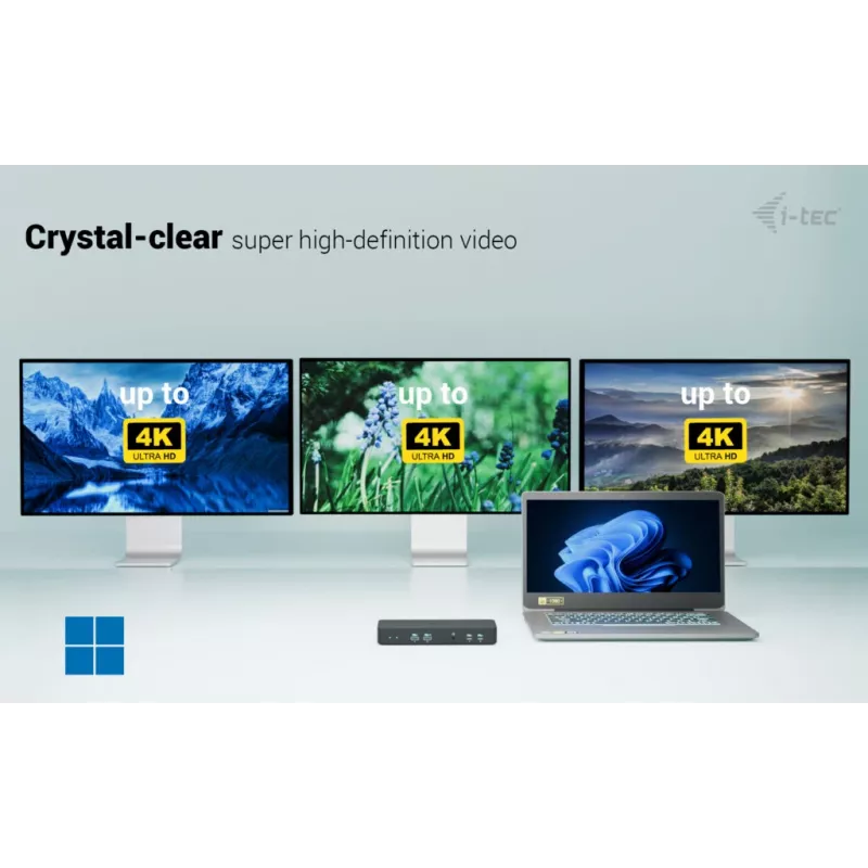 i-tec USB-C Inteliģentā Triple Display Docking stacija + 100 W barošana