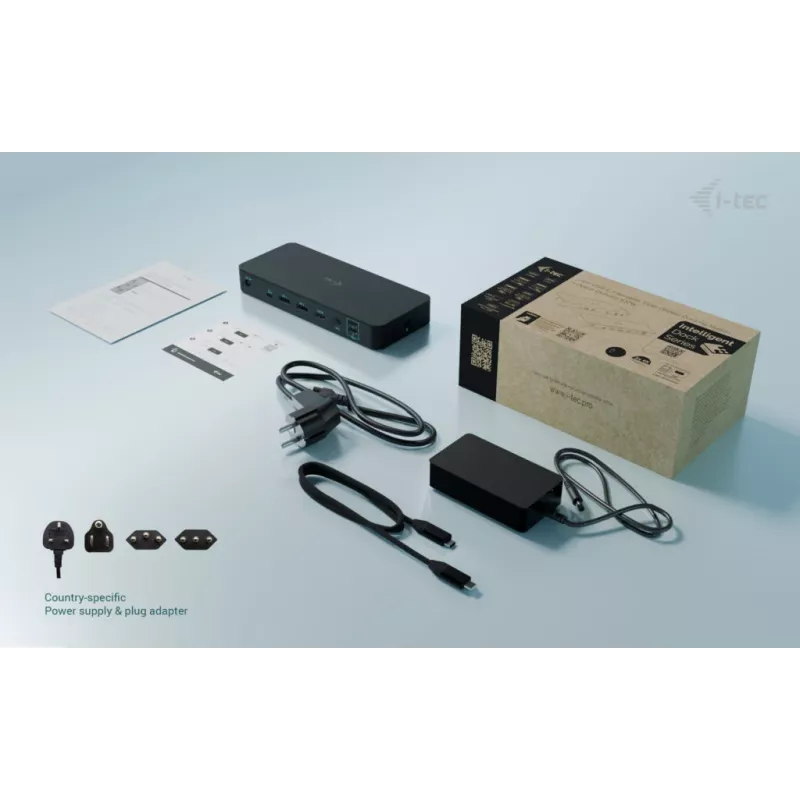 i-tec USB-C Inteliģentā Triple Display Docking stacija + 100 W barošana