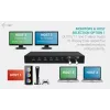 ITEC i-tec USB-C KVM Dock PRO trīs ierīcēm, divi video, 2x Power Delivery (līdz 92W), USB 3.2, 10 Gbps, Gigabit Ethernet