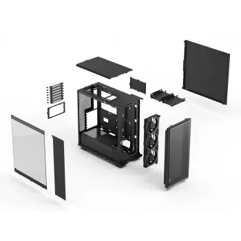 Korpusa Fractal Design Epoch Black TG RGB Light Tint Midi Tower Melns