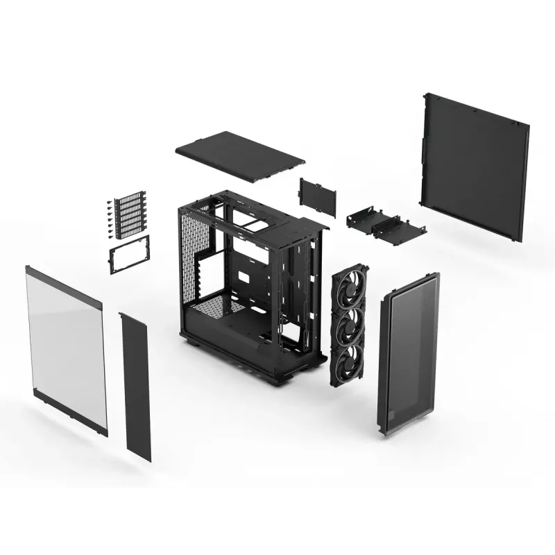 Korpusa Fractal Design Epoch Black TG RGB Light Tint Midi Tower Melns