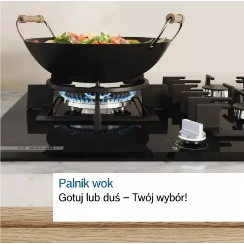 Bosch Serie 6 PCQ7A5I90 gāzes plīts virsma Nerūsējošais tērauds Iebūvējama 75 cm Gāze 5 zona(s)