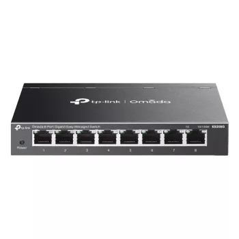 TP-Link Omada ES208G tīkla slēdzis Managed L2 Gigabit Ethernet (10/100/1000) Melns