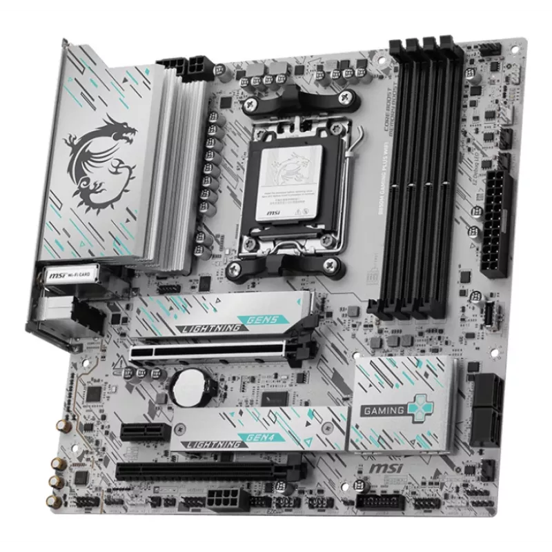 Mātesplate MSI B850M GAMING PLUS WIFI — AMD B850, Socket AM5, micro ATX, DDR5, 4x DIMM, 3x M.2, Wi‑Fi 7, 5Gb LAN