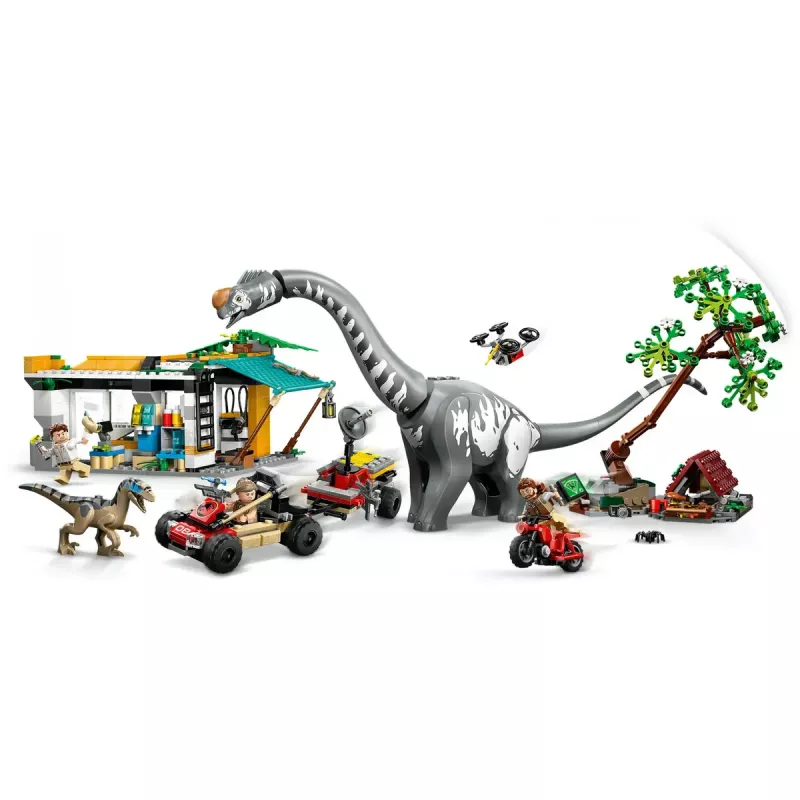 LEGO Jurassic World komplekts 76973 — Raptors un Titanosaurus ar 3 figūrām, 582 gabali, vecumam 7+