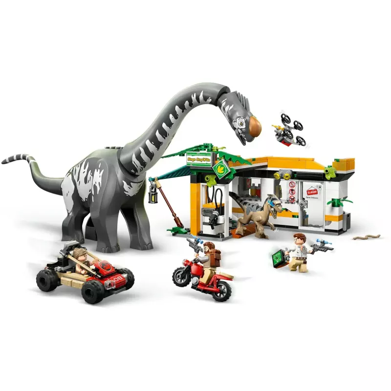 LEGO Jurassic World komplekts 76973 — Raptors un Titanosaurus ar 3 figūrām, 582 gabali, vecumam 7+