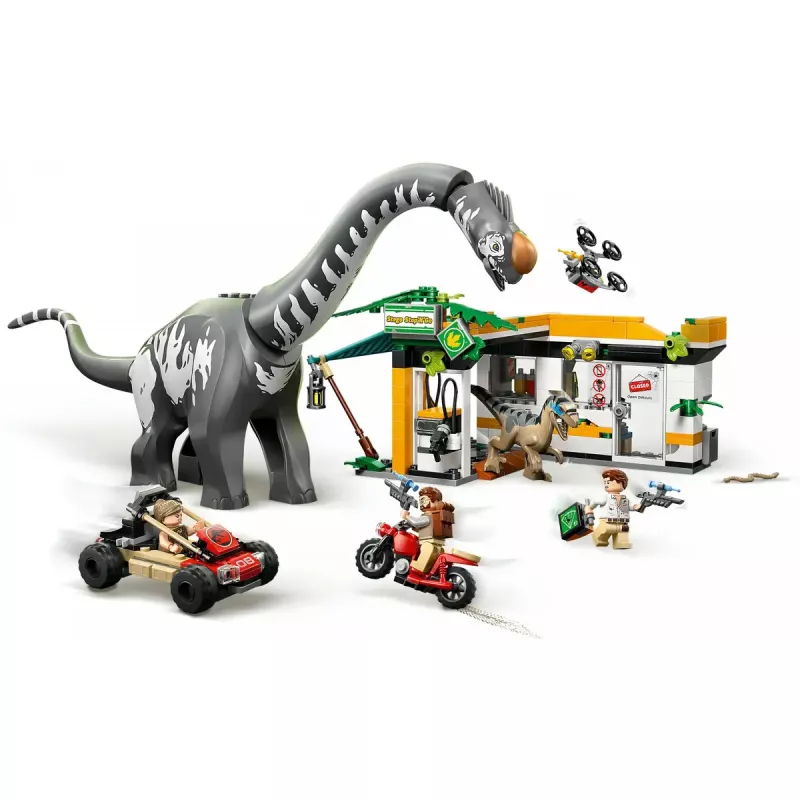 LEGO Jurassic World komplekts 76973 — Raptors un Titanosaurus ar 3 figūrām, 582 gabali, vecumam 7+