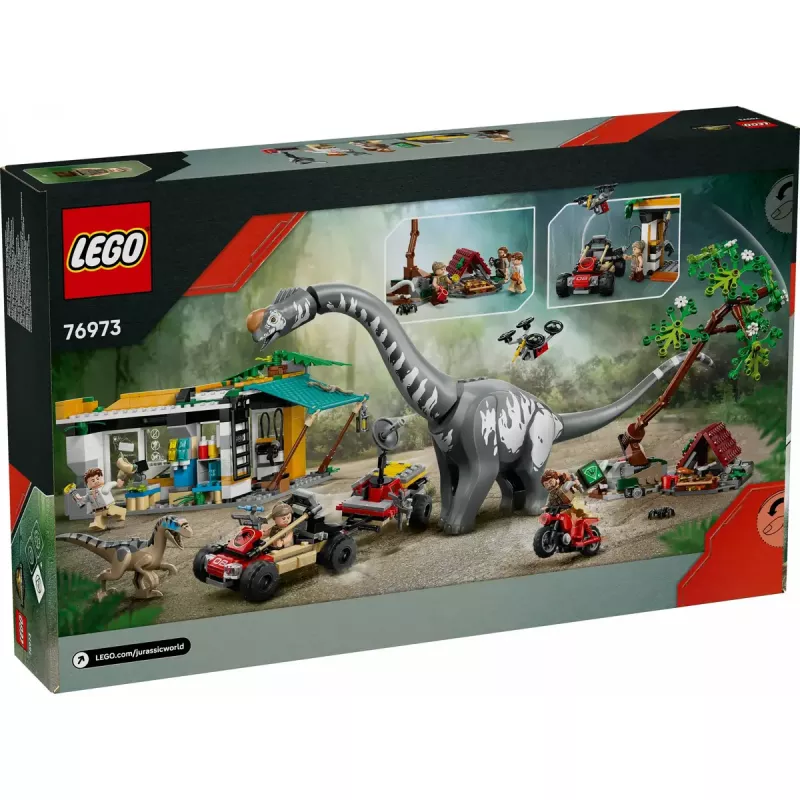 LEGO Jurassic World komplekts 76973 — Raptors un Titanosaurus ar 3 figūrām, 582 gabali, vecumam 7+