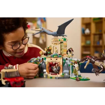 LEGO Jurassic World Gaisa misija ar Kvecalkoatlu un Spinozauru 76976 — 984 gabali, 4 minifigūras, vecumam 8+