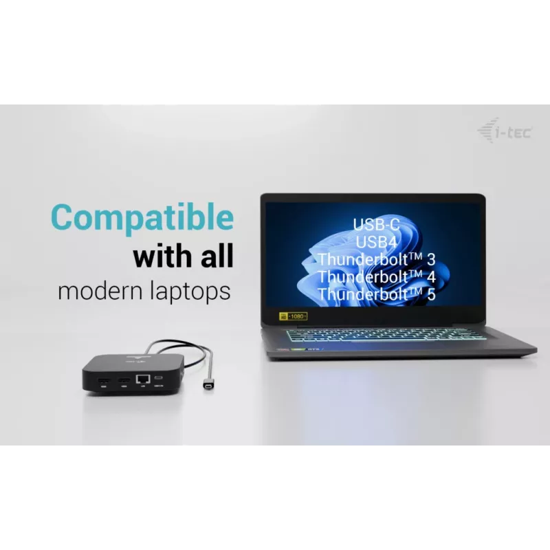 i-tec USB-C Dual HDMI adapteris C31DUALHDMIDPD100 – divi HDMI 4K@60Hz, USB-C Power Delivery 100 W