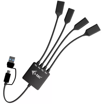 i-tec USB-C/USB-A kabeļa HUB 4 porti (2x USB-C, 2x USB-A)