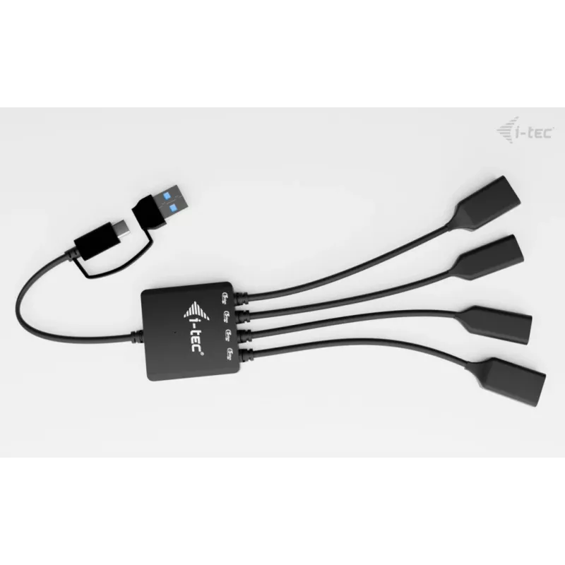 i-tec USB-C/USB-A kabeļa HUB 4 porti (2x USB-C, 2x USB-A)