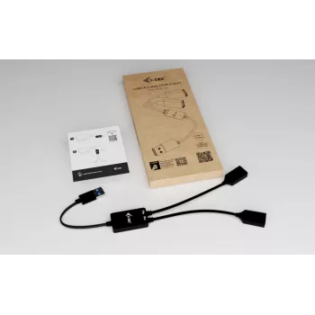 USB-A centrmezgls ITEC U3CBLHUB2A — 2 porti, USB 3.0 līdz 5 Gbps