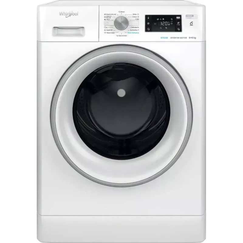Veļas žāvētājs WHIRLPOOL FFWDB 864489 SV EE priekšējā ielāde 6 kg 1400 RPM balts