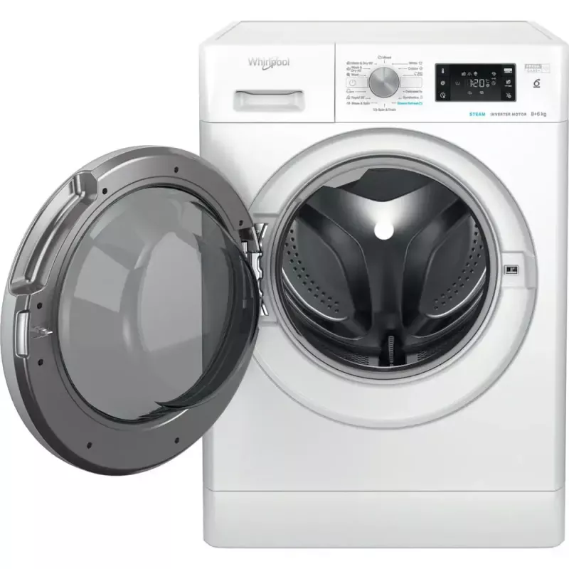 Veļas žāvētājs WHIRLPOOL FFWDB 864489 SV EE priekšējā ielāde 6 kg 1400 RPM balts