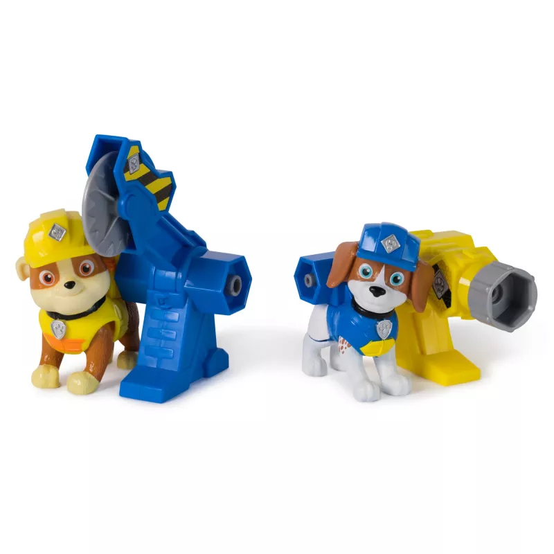 Figūru komplekts Usorteret Rubble & Wheeler Power Tool Pups ar 2 instrumentiem un 2 būvniecības aksesuāriem, vecumam 3+