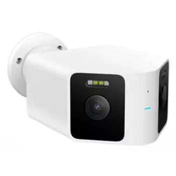 IP drošības kamera Xiaomi CW100 Dual — āra, 3 MP (2304×1296), Wi‑Fi, griestu/sienas montāža, 0–360° panoramēšana, IR/baltās gaismas diodes, 10 m nakts redzamība