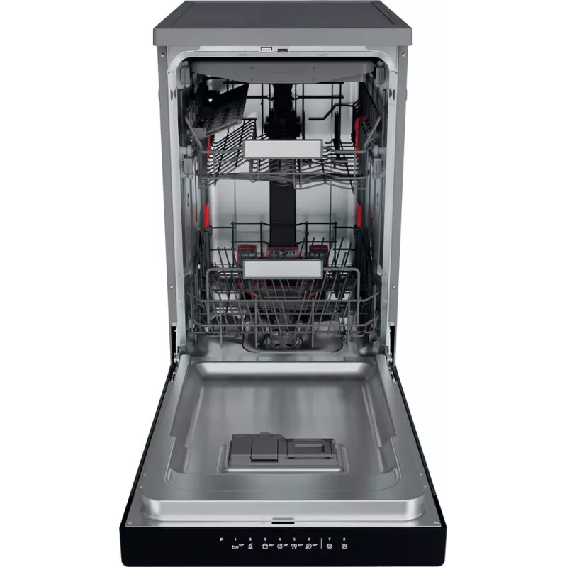 Whirlpool WSBO 3O34 PF X daļēji iebūvējamā trauku mazgājamā mašīna, 10 komplekti