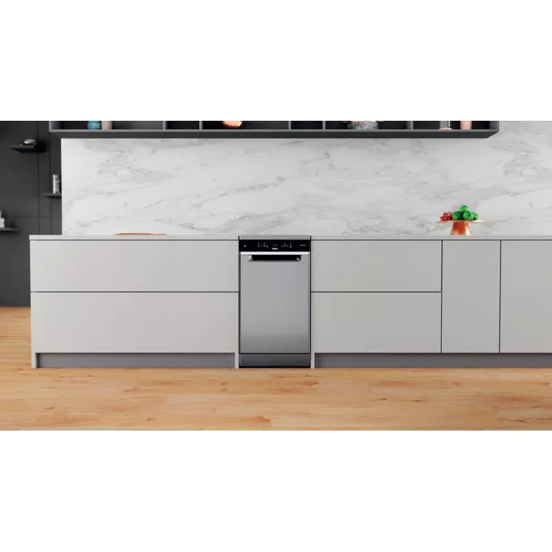 Whirlpool WSBO 3O34 PF X daļēji iebūvējamā trauku mazgājamā mašīna, 10 komplekti