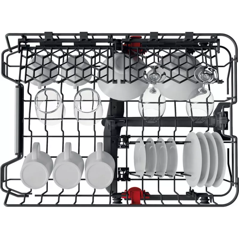 Whirlpool WSBO 3O34 PF X daļēji iebūvējamā trauku mazgājamā mašīna, 10 komplekti