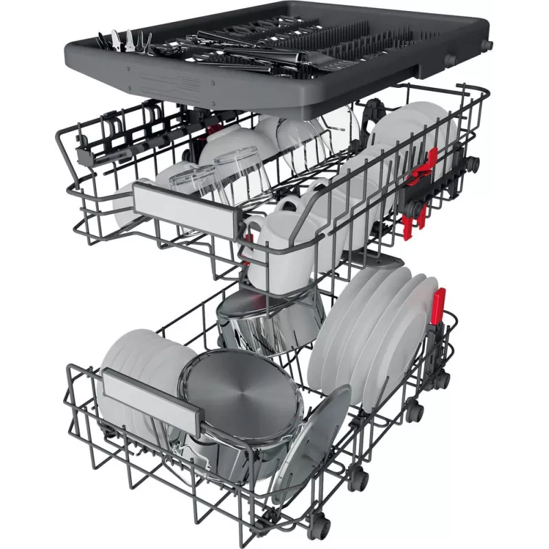 Whirlpool WSBO 3O34 PF X daļēji iebūvējamā trauku mazgājamā mašīna, 10 komplekti
