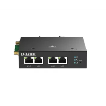4G LTE maršrutētājs D-Link DWM-314-T VPN melns DIN-sliežu stiprinājumam