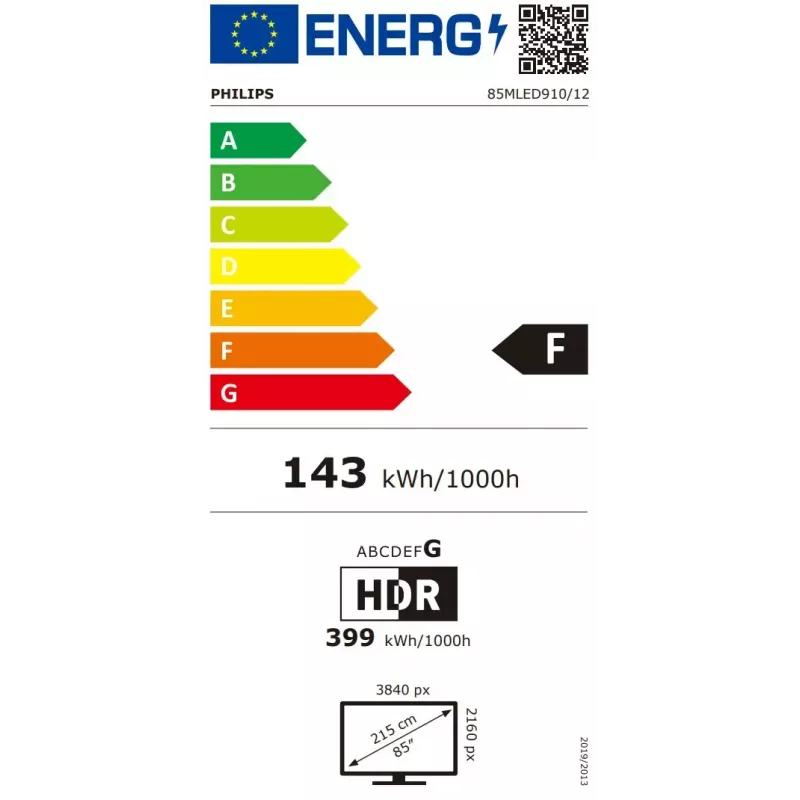 Televizors Philips 85MLED910/12 85 collu 4K Ultra HD QD-Mini LED 3840 x 2160