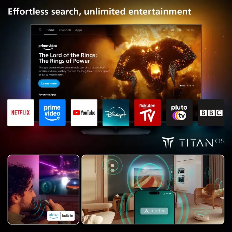 Televizors Philips 85MLED910/12 85 collu 4K Ultra HD QD-Mini LED 3840 x 2160
