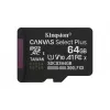 Kingston Technology 64GB microSDXC Canvas Select Plus Gen3 100R A1 bez adaptera
