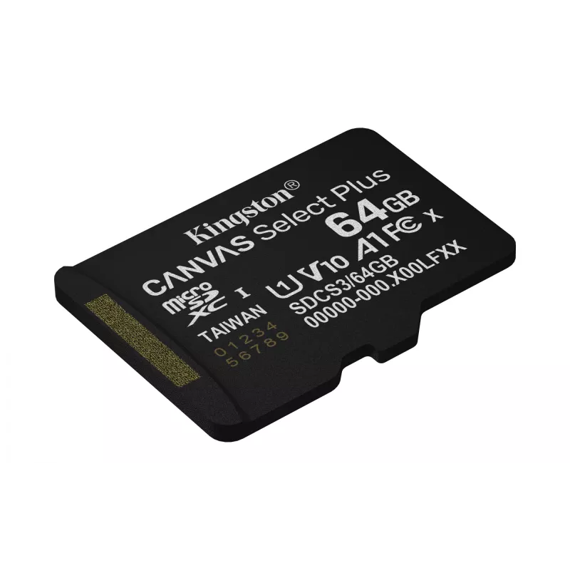 Kingston Technology 64GB microSDXC Canvas Select Plus Gen3 100R A1 bez adaptera