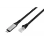 DIGITUS USB-C 3.2 Gen1 - RJ45 Ethernet kabelis CAT6a S/FTP Melns - 5m