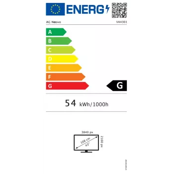 AG Neovo VA4301 signālu displejs 108 cm (42,5 inch) 4K UHD LED melns