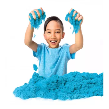 Kinetic Sand 2lbs Zilas Rotaļu Smiltis, Sensoriskā Rotaļlieta Bērniem, Atkārtoti Noslēdzams Maiss