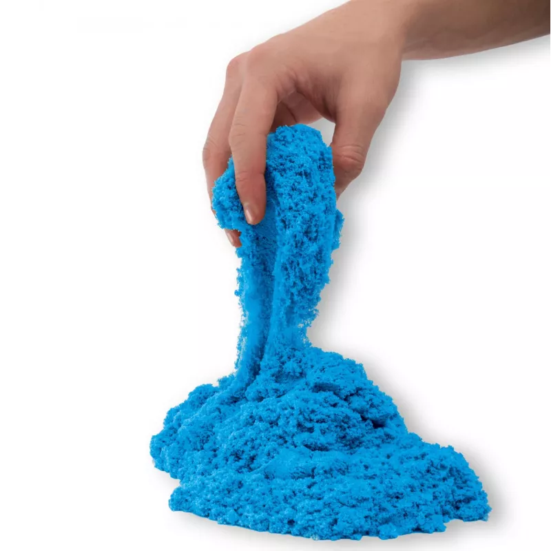 Kinetic Sand 2lbs Zilas Rotaļu Smiltis, Sensoriskā Rotaļlieta Bērniem, Atkārtoti Noslēdzams Maiss