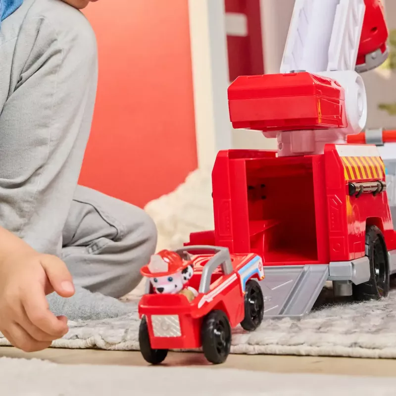 Ugunsdzēsēju mašīna PAW Patrol Rapid Reload ar Māršala figūru (bojāts iepakojums)