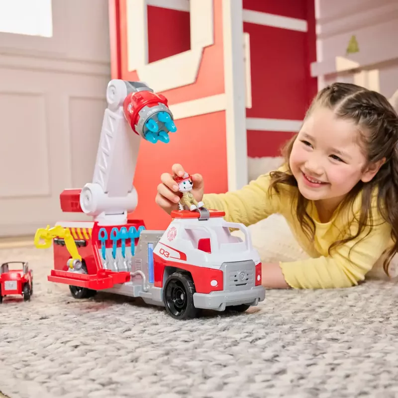 Ugunsdzēsēju mašīna PAW Patrol Rapid Reload ar Māršala figūru (bojāts iepakojums)