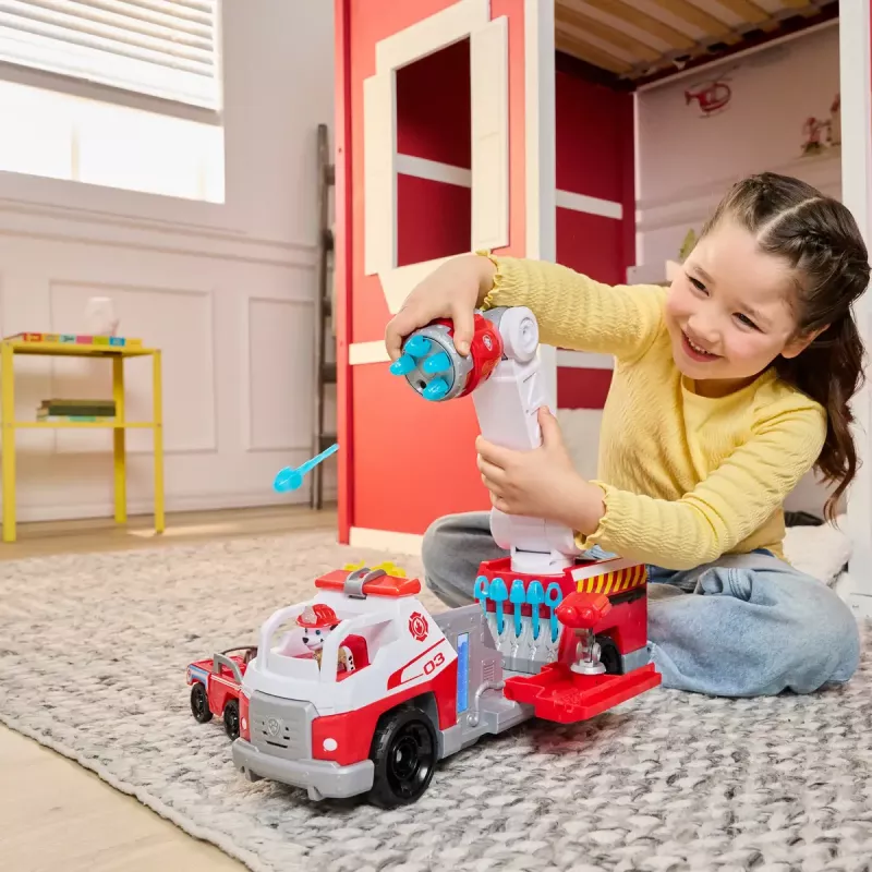 Ugunsdzēsēju mašīna PAW Patrol Rapid Reload ar Māršala figūru (bojāts iepakojums)