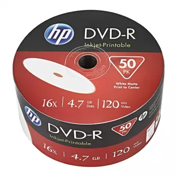 HP DME00070WIP DVD+R disks 4.7 GB 50 gab. kūkas iepakojumā