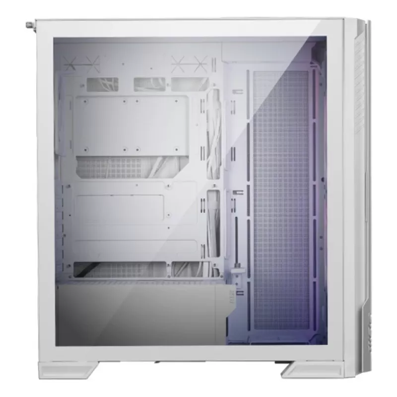 PC korpuss MSI MPG VELOX 300R AIRFLOW PZ Midi Tower Balts — ATX/EATX/MicroATX/Mini-ITX, 1×3.5 collu, 4×2.5 collu, 2×USB 3.2 Gen1, sānu logs
