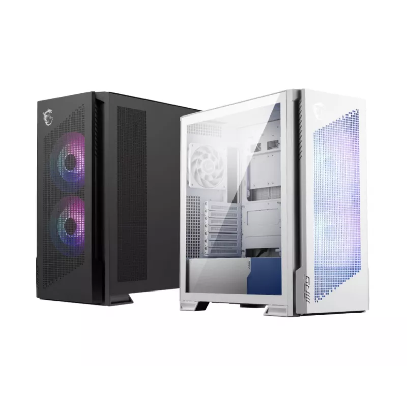 PC korpuss MSI MPG VELOX 300R AIRFLOW PZ Midi Tower Balts — ATX/EATX/MicroATX/Mini-ITX, 1×3.5 collu, 4×2.5 collu, 2×USB 3.2 Gen1, sānu logs